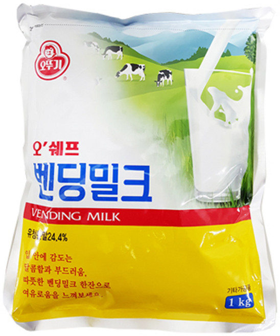 오뚜기 [커피엔] 오쉐프 밴딩밀크 1kg /자판기용, 1개입, 1개