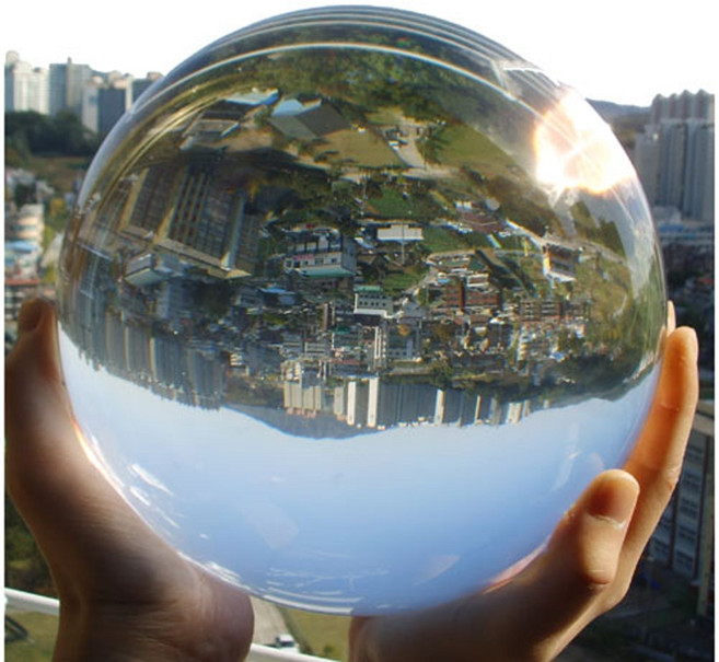 기모아 투명 기운정화 크리스탈구 20cm 유리구슬 수정구슬 크리스탈 풍수 인테리어