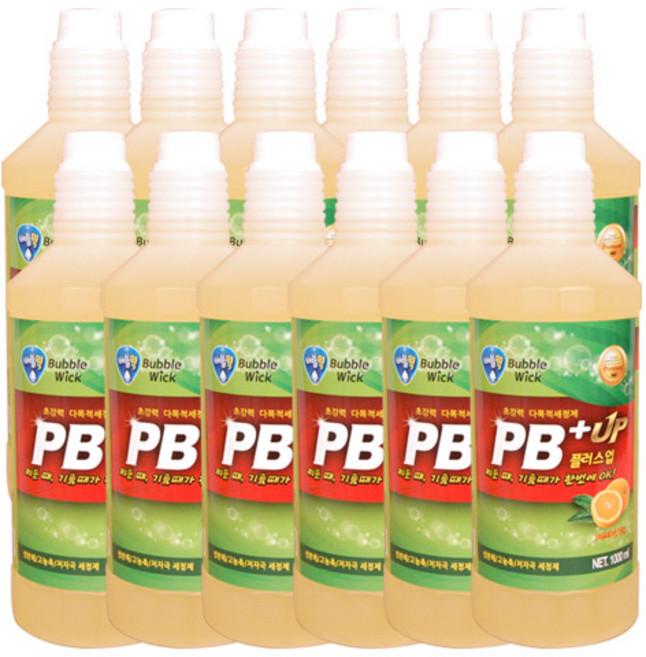 PB 1 플러스 업 다목적 세정제 교체용 1000ml, 12개, 1L