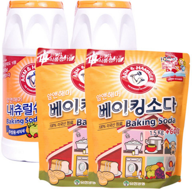 천연 세제 암앤해머 베이킹소다 (400g+1.5kg+600g) 세트, 2세트, 2.5kg