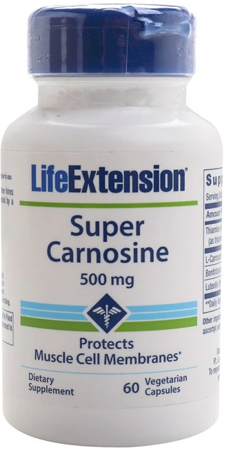라이프익스텐션 슈퍼 카르노신 500mg 베지테리안 캡슐, 1개, 60개입, 60정 - 쿠팡