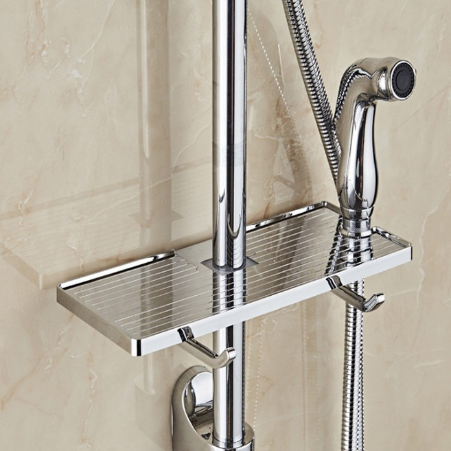 엘홈 욕실 자투리 공간활용 샤워기 기둥 욕실선반, 1개