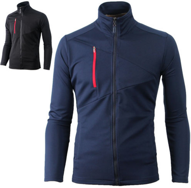 카베리 남성 레드지퍼 트레이닝복 상의