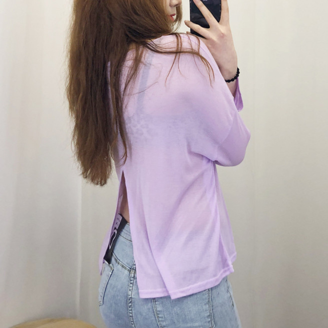 리피니피 뒷트임 가을 긴팔 롱슬리브 루즈핏 롱 티셔츠