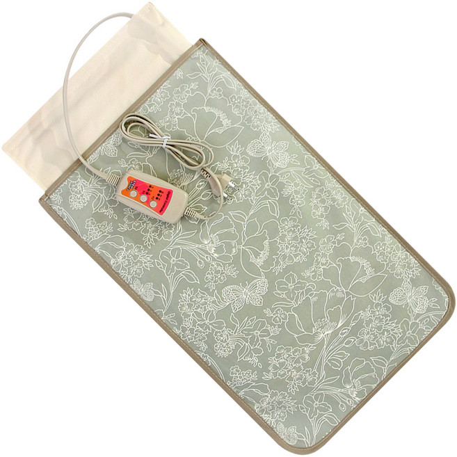 애슬라 황토 맥반석 옥 어깨 허리 무릎 온열 찜질기, STB-3560(민트 플라워)