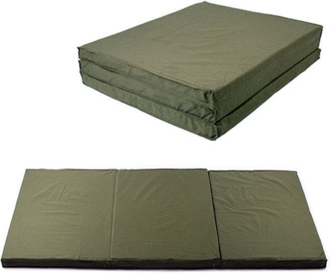 국산 군용 3단 접이식 매트리스 일반형 군용침대 캠핑매트, OD그린 국방색