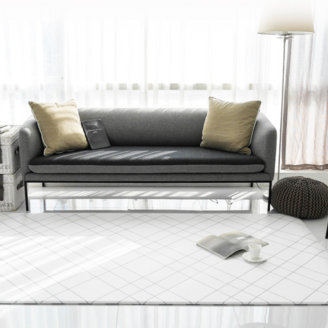 톤즈 화이트체크 놀이방매트, 화이트