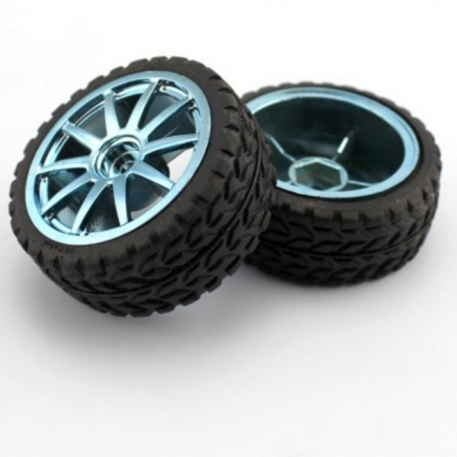 65mm RC카 고무바퀴 로봇휠 블루 - 고급 고무 타이어 다양한 RC 및 로봇 프로젝트용, 1개