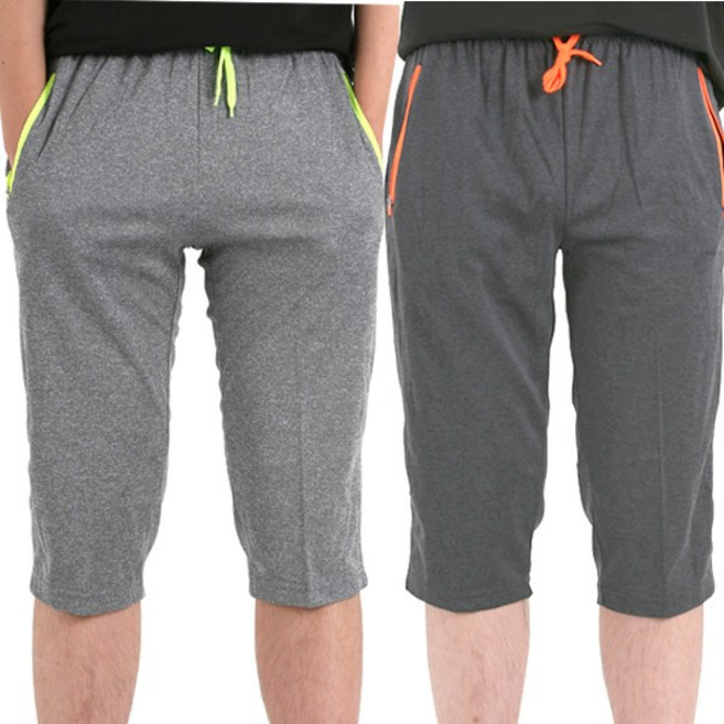 L-7XL 런닝맨 카치온 7부 트레이닝 반바지 시원한 운동복 츄리닝 밴딩 빅사이즈