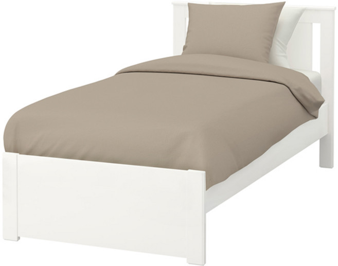 이케아 SONGESAND 송에산드 싱글침대 화이트 프레임+갈빗살, 화이트_603.725.54