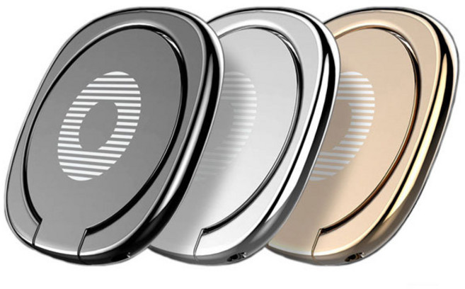 도매창고 사각 원형 핸드폰 부착 핑거 스마트 링 톡 링거치대 휴대폰링 고리 걸이 홀더 그립, 블랙, 1개