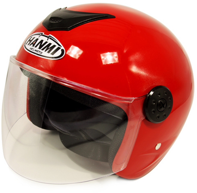 한미 세타모 오토바이 헬멧 화이트, 레드