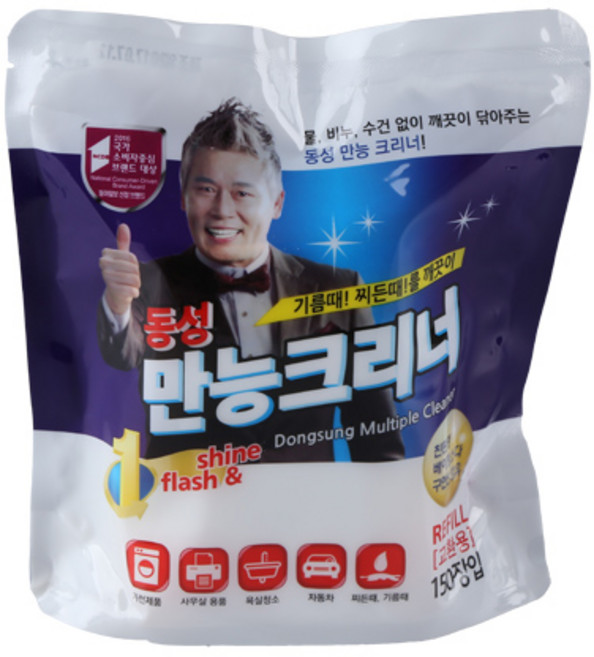 동성크리너 베이킹소다 구연산함유 만능물티슈 만능크리너 리필 (150매용), 10팩