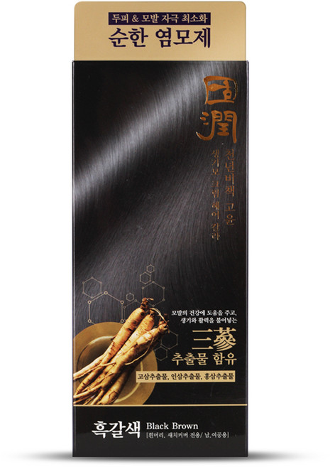 엔프라니 천년비책 고윤 생기모 크림 헤어칼라, 1개, 흑갈색