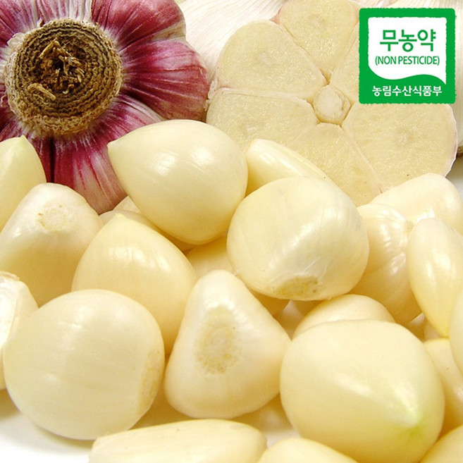 [푸르젠] 국내산 무농약 깐마늘, 1개, 1kg(중)