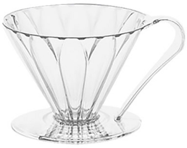 CAFEC 카펙 플라워 드리퍼(1~2인용) - 클리어, 단품, 1개