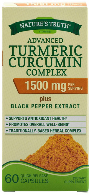 네이쳐스트루쓰 어드밴스드 터메릭 커큐민 컴플렉스 1500mg 플러스 블랙 페퍼 추출물 캡슐, 60정, 1개