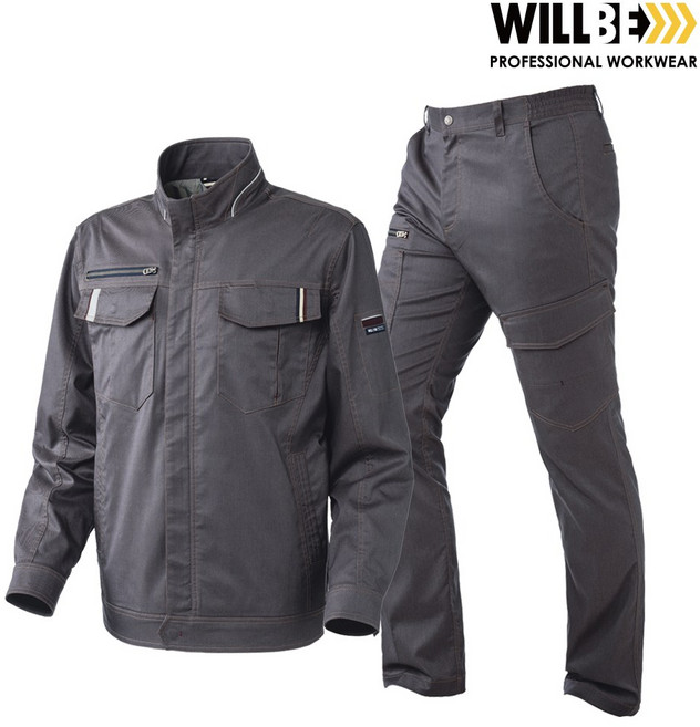 [윌비] 프리미엄 PR106-작업복 상하세트 그레이 스판