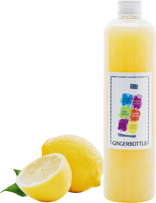 [진저보틀] "100% 생레몬 통착즙" 수제 레몬청 600ml, 1개