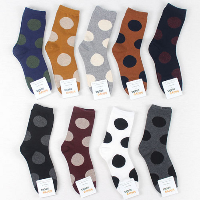 양말예찬 여성용 빅도트 가을 겨울양말