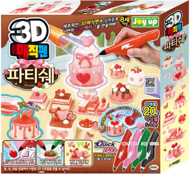 미미월드 3D매직펜 파티쉐 4색, 혼합색상, 1개