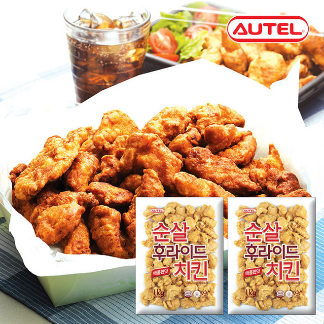 오뗄 순살 후라이드 치킨 1kg, 2개
