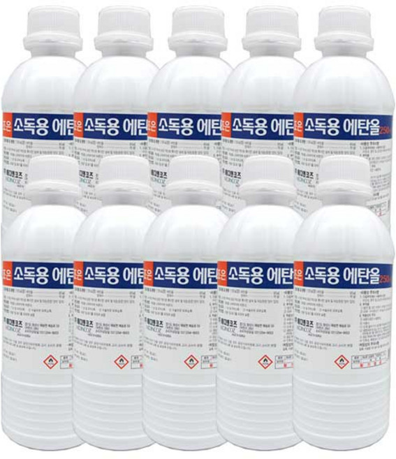 조은 소독용 에탄올 250ml, 10개