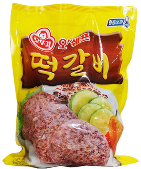 오뚜기 떡갈비 1kg(아이스박스포장), 1개, 1kg