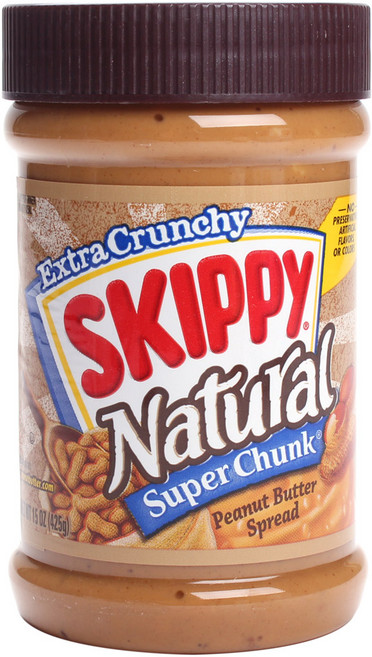 스키피 내추럴 슈퍼 청크 피넛 버터 스프레드, 425g, 1개