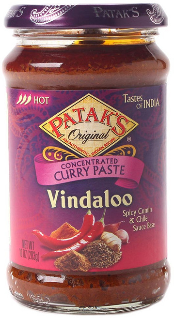 파탁스 컨센트레이티드 커리 페이스트 빈달루 핫 글루텐 프리, 283g, 1개