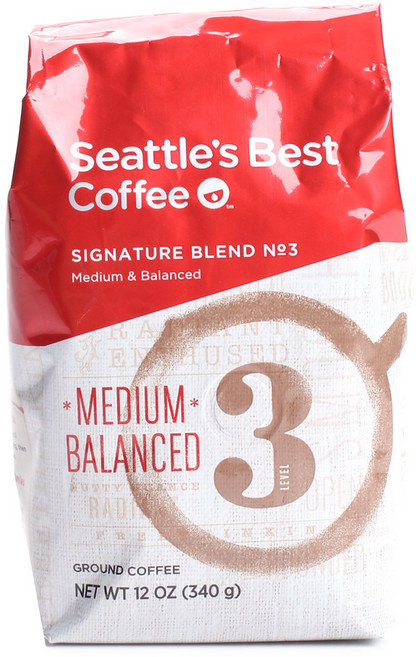 시애틀스베스트 미디엄 밸런스 레벨 3 그라운드 커피, 분쇄커피, 340g, 1개
