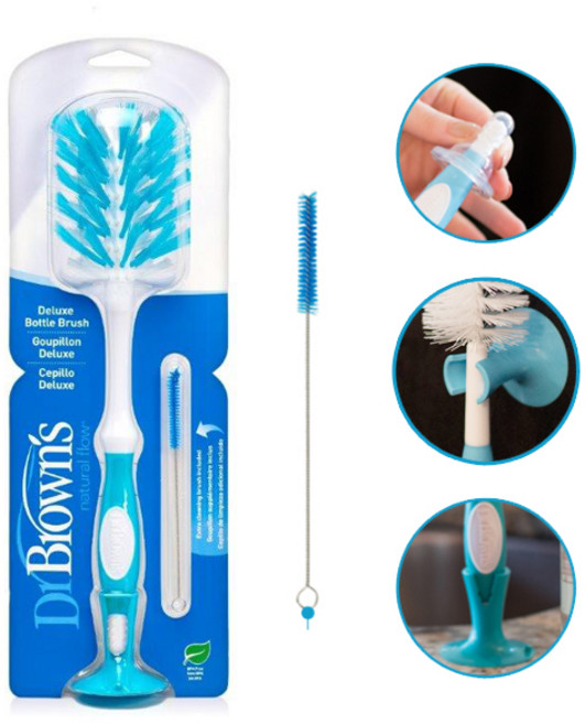 닥터브라운 NEW 디럭스브러쉬 젖병솔, 1개