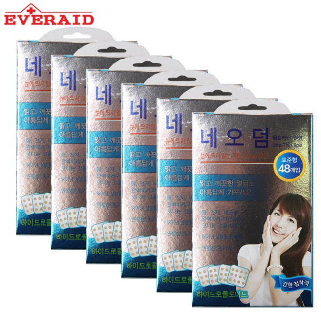 네오덤 울트라신 표준 원형 48매입+마술패치, 6개, 48개입