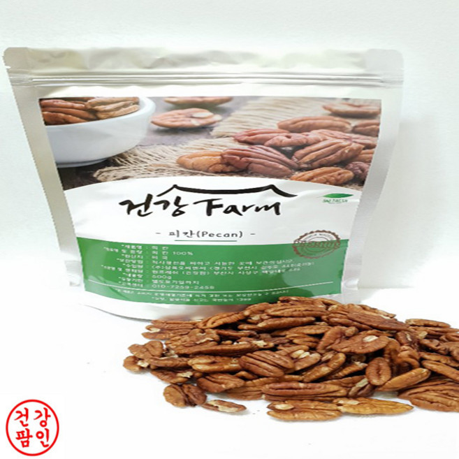 건강팜 햇상품 피칸 A++ 사이즈, 1개, 500g