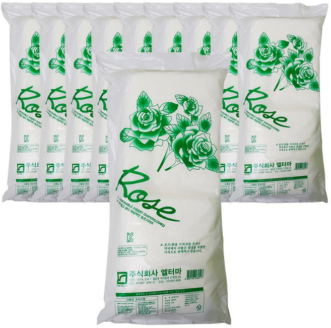 엘터마 로즈 일자형 성인용 기저귀 패드 20매입 성인기저귀, 20X42cm, 20개입, 10개