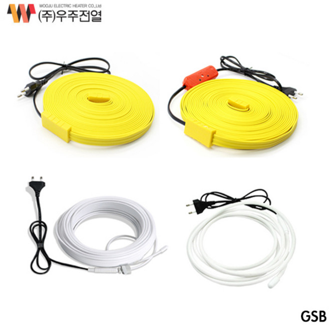 [우주전열] 국내산 열선모음 노란열선 삽입형동파방지기 배수관동파방지기 GSB, 1개