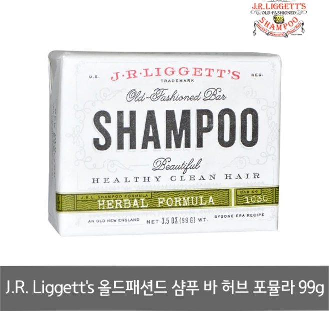 J.R.LIGGETT`S 제이알리겟 허벌 포뮬러 샴푸바 99g, 1개 - 쿠팡