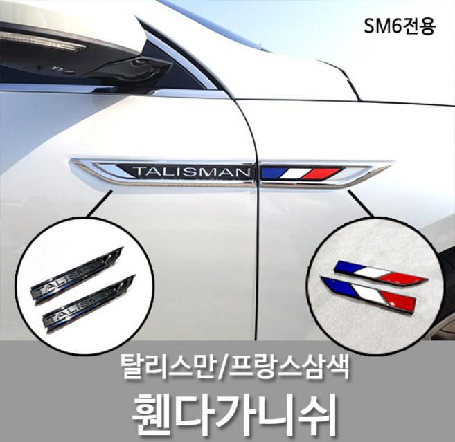 SM6 전용 탈리스만 프랑스 삼색 휀다 가니쉬 익스테리어 몰딩, 제품선택