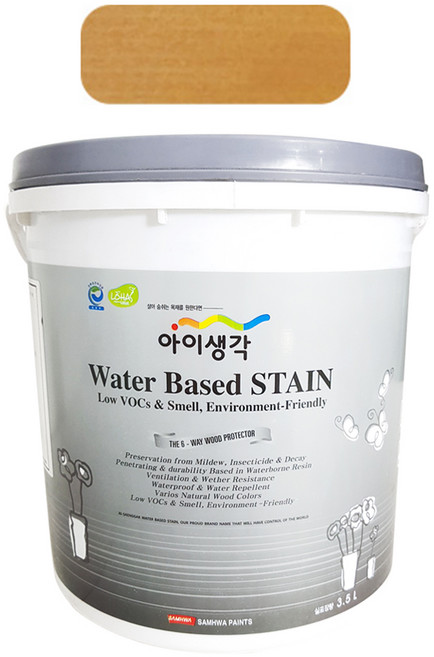 아이생각 수성스테인 3.5L, 02. 소나무색, 1개