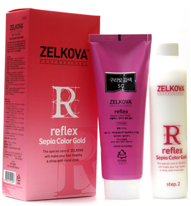 리플렉스 세피아 컬러 골드 염색약 220ml, 5C 구리빛갈색, 1개