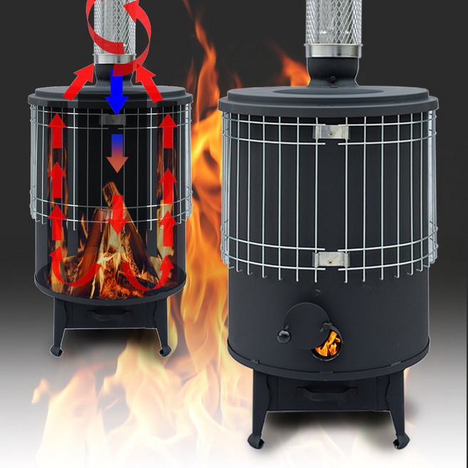 제이디산업 블랙홀 아래로 화목난로 JDW-53(30-35평형)펠렛난로 벽난로, JDW-53