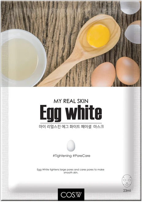 cos.w 코스더블유 1일1팩 마스크팩 에그화이트, 1매, 1개 - 쿠팡