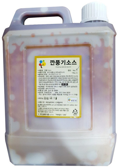 포앤그린 깐풍기소스 5kg, 1개