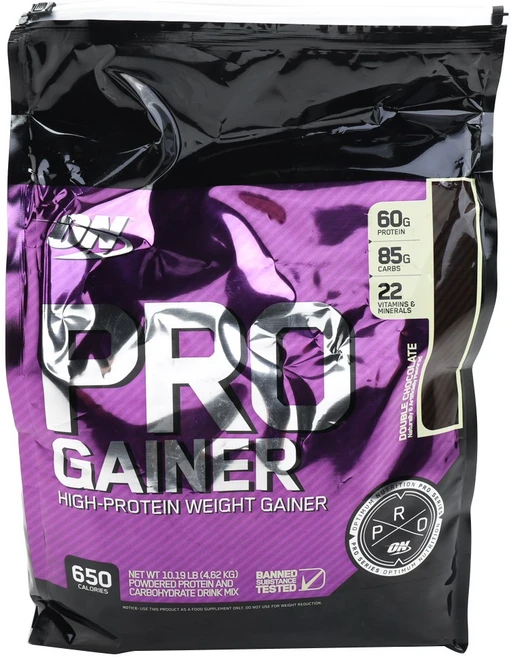 Optimum Nutrition 프로 하이 프로틴 웨이트 게이너 더블 초콜릿, 4.62kg, 1개 - 쿠팡