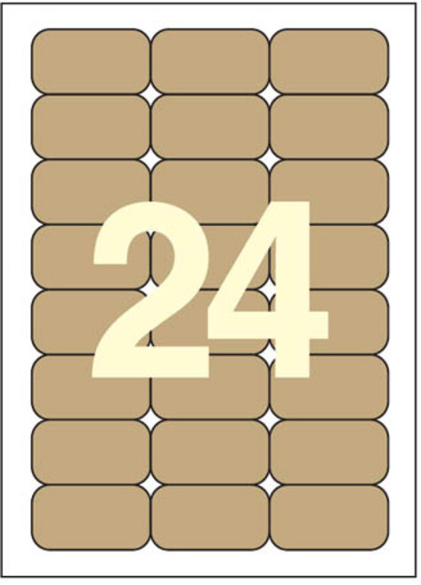 C-K3005 주소라벨(64.4x33.9mm)(24칸:3x8)(100매)/크라프트라벨/라벨지/견출지/주소라벨/사무용품/전산라벨