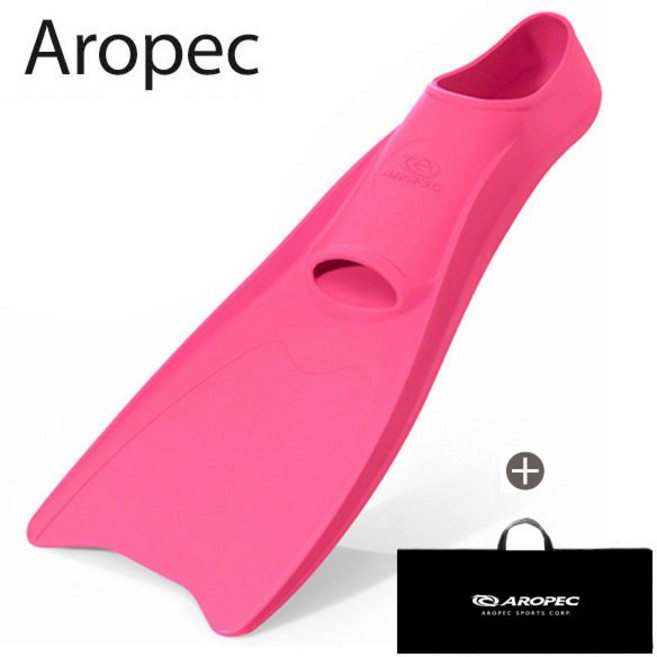 [아로펙] 초경량 생고무 오리발 PINK 오리발가방 증정 놀라운 추진력