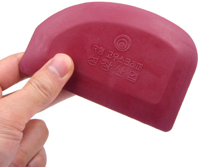 성창 고무헤라 R형 117mm 손잡이없는 알고무 실리콘 우레탄 빠다 본드 줄눈, 1개