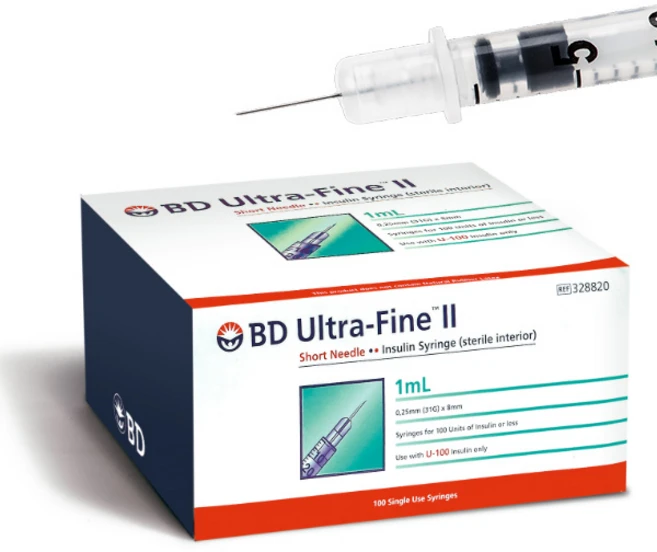 BD 인슐린 주사기 31G 8mm 1cc, 1박스 - 쿠팡