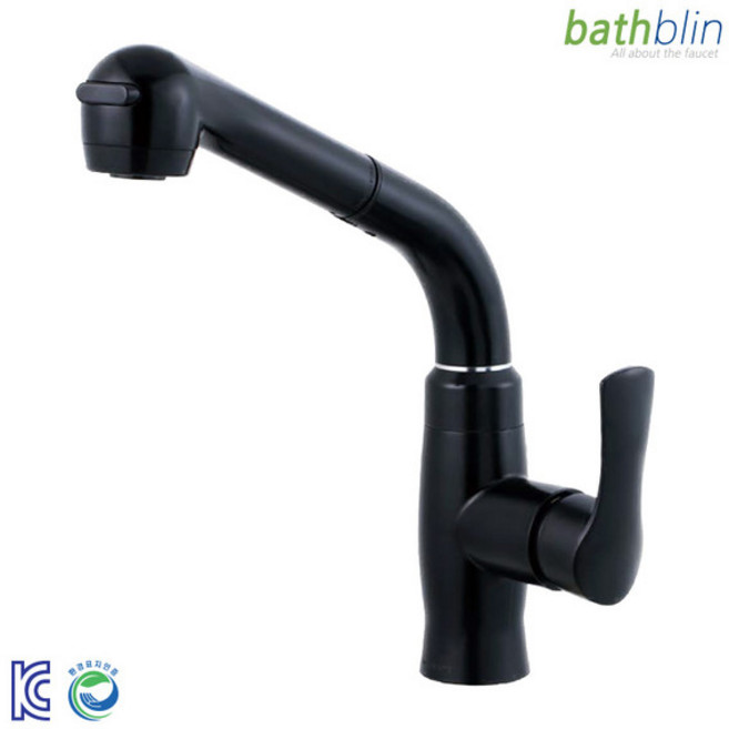 블랙 원홀 주방 수전 305B, 단품, 1개