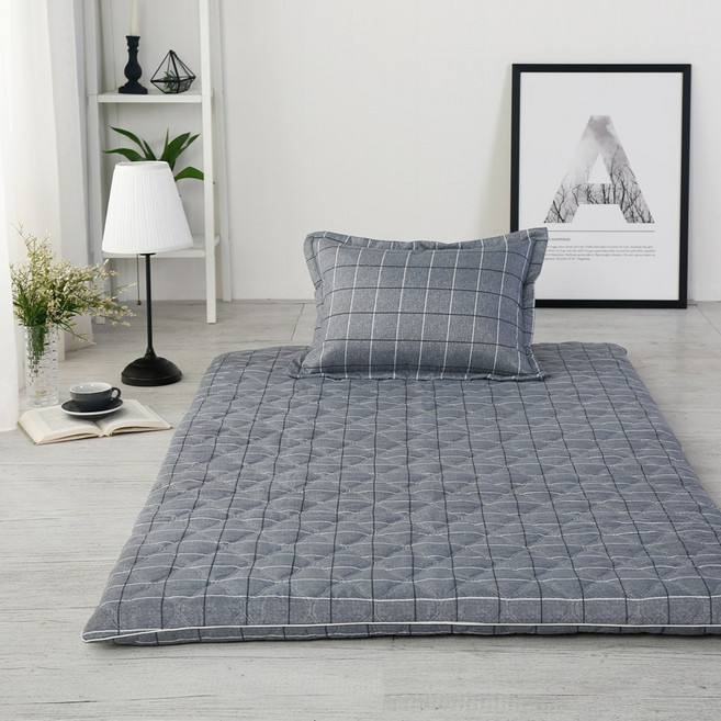 애프터식스 국산 정품정량솜 모던체크 누빔 요커버+허브요솜 5cm 세트 /요매트 바닥매트